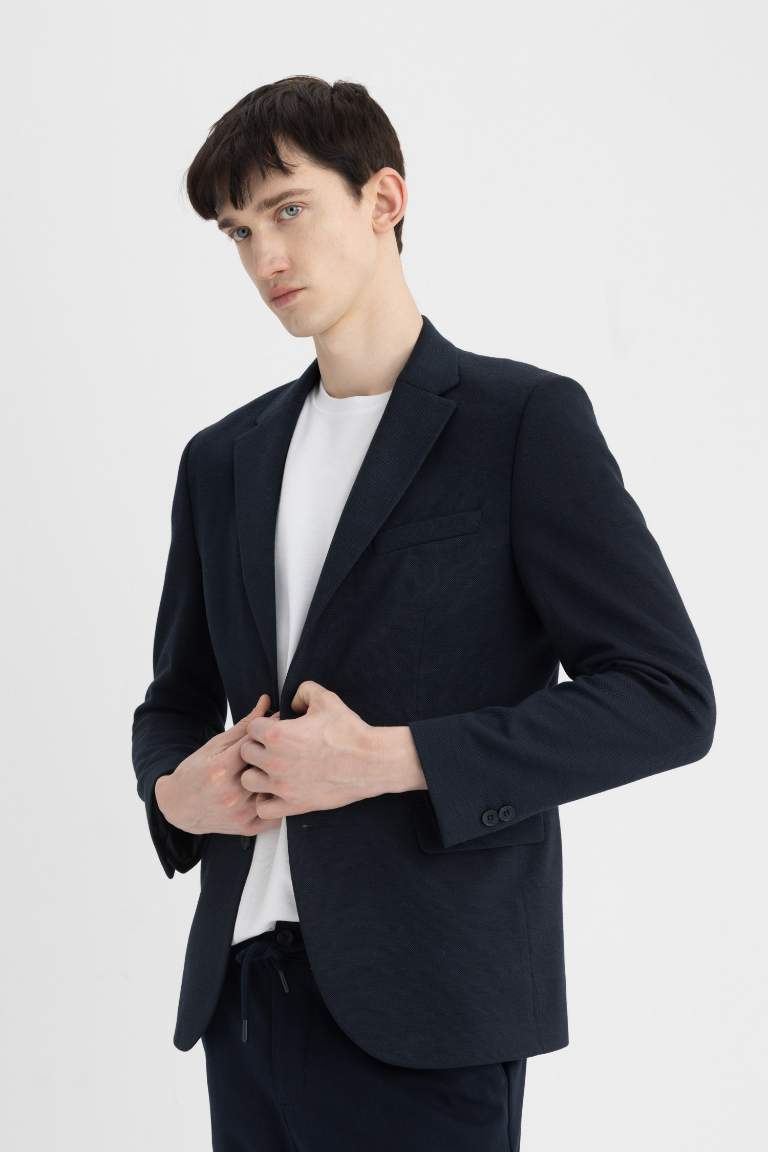 Veste Blazer Doublée Coupe Moderne