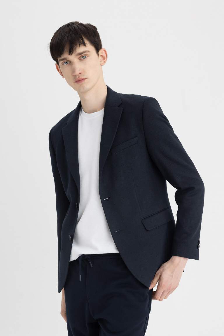 Veste Blazer Doublée Coupe Moderne