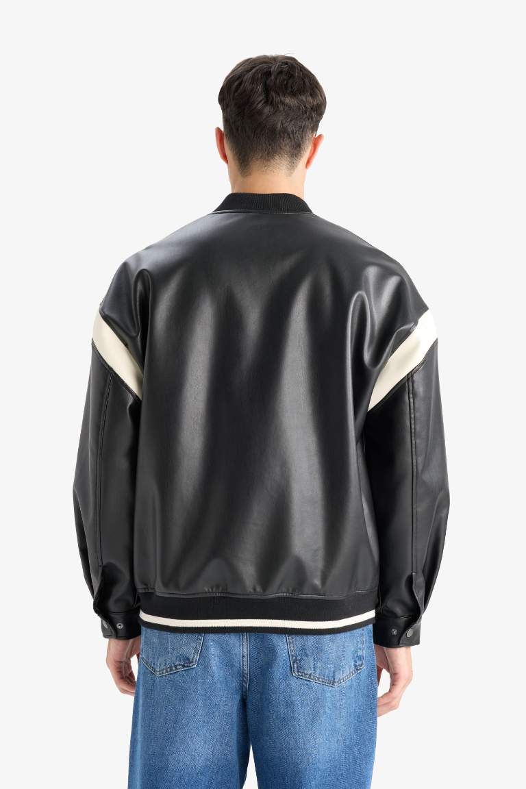 Regular Fit Kolej Yaka Bomber Fermuarlı Mont