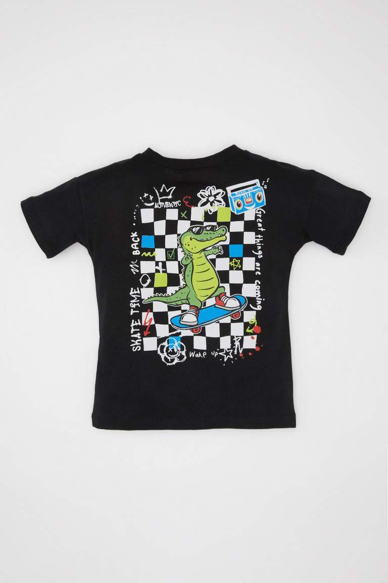 Baby Boy Back Printed Short Sleeve T-Shirt