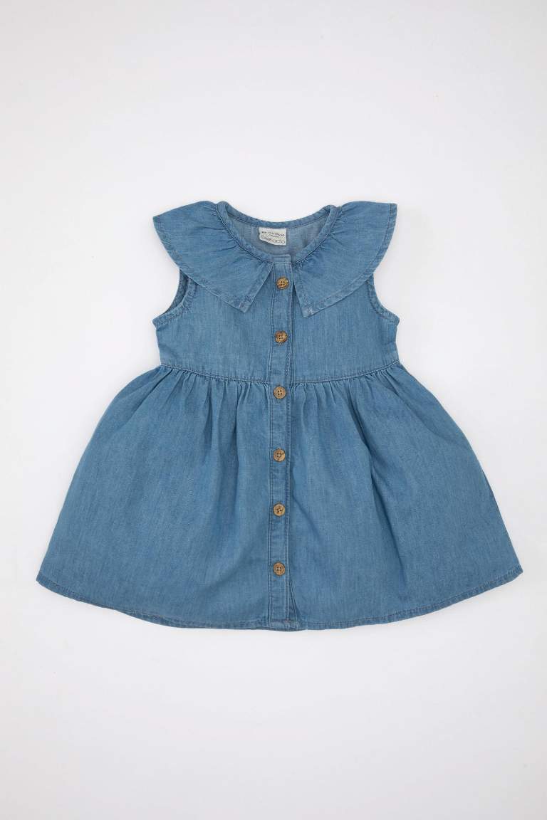 Robe en Jean sans manches pour bébé Fille