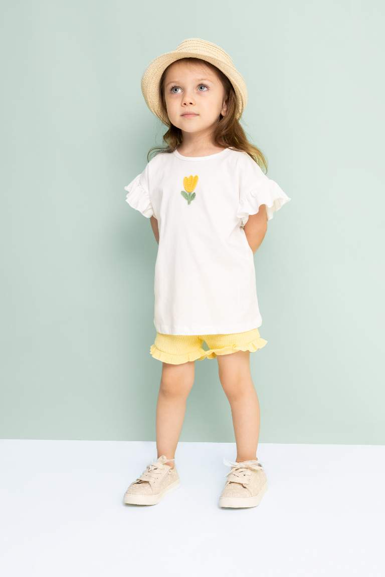 Baby Girl Floral Short Sleeve T-Shirt