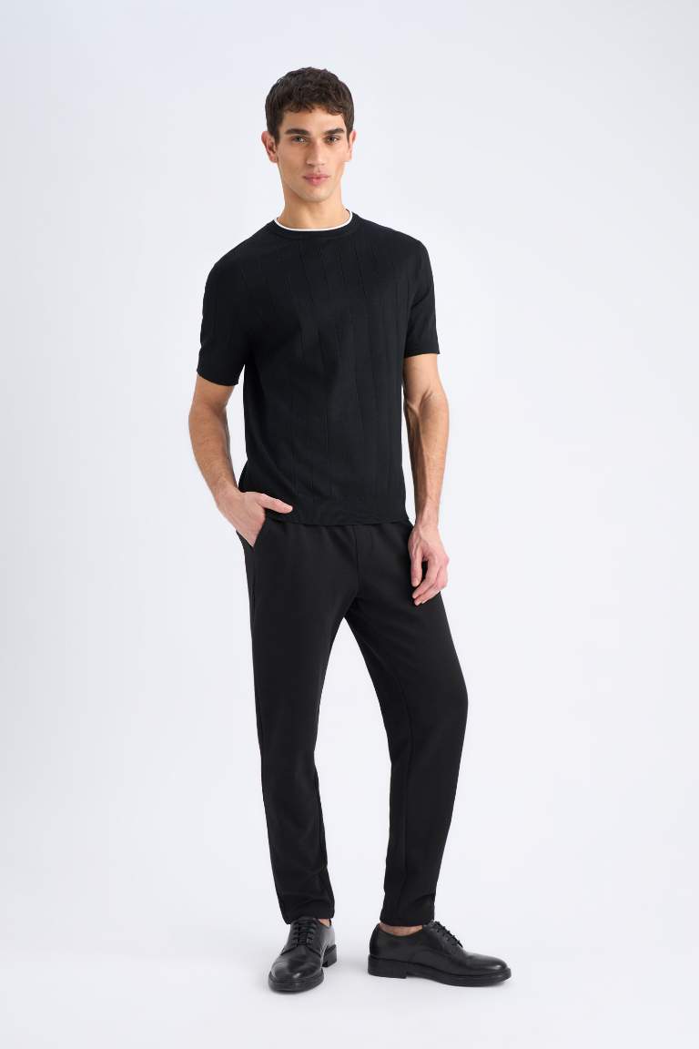 Pocketed Straight Leg Basic Jogger Pants