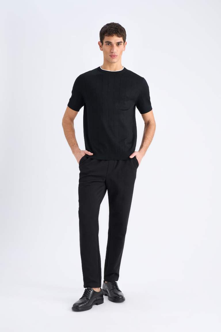 Pocketed Straight Leg Basic Jogger Pants