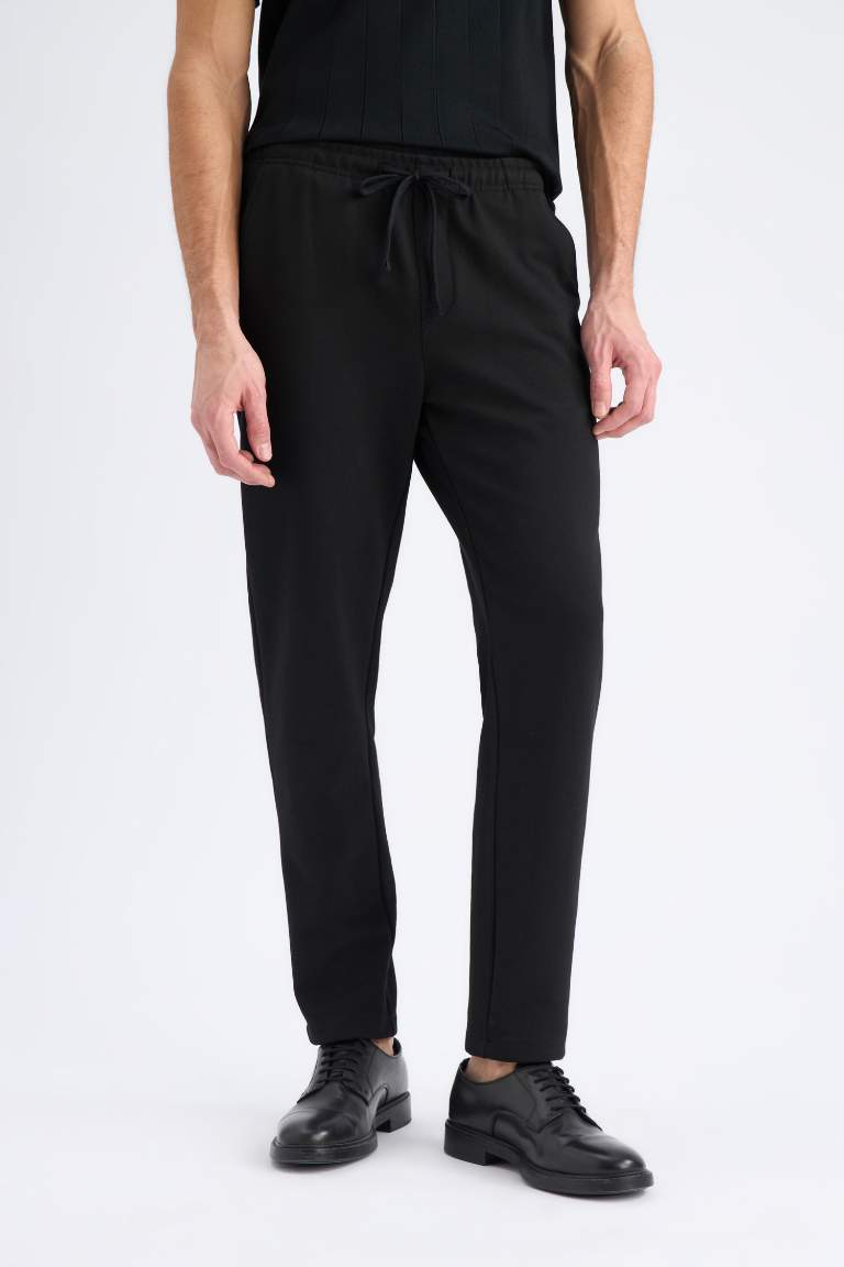 Pocketed Straight Leg Basic Jogger Pants