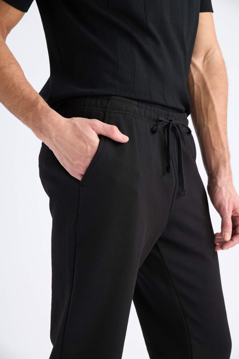 Pocketed Straight Leg Basic Jogger Pants