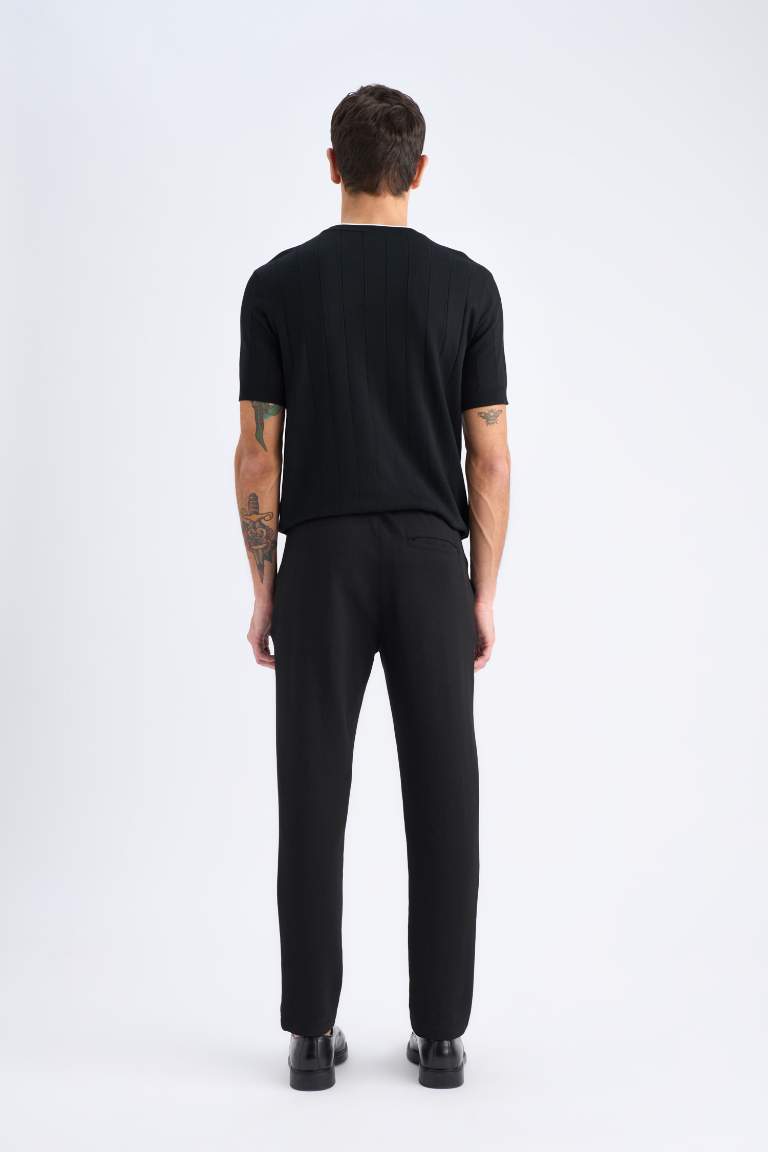 Pocketed Straight Leg Basic Jogger Pants