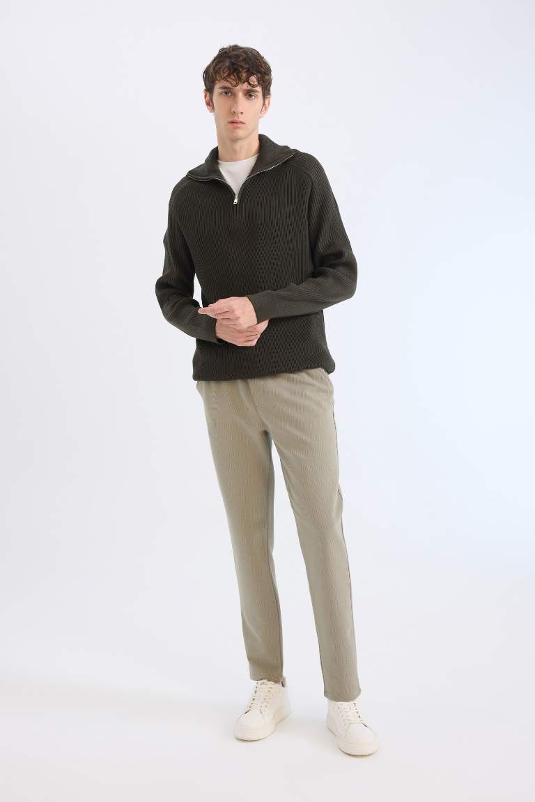 Pocketed Straight Leg Basic Jogger Pants