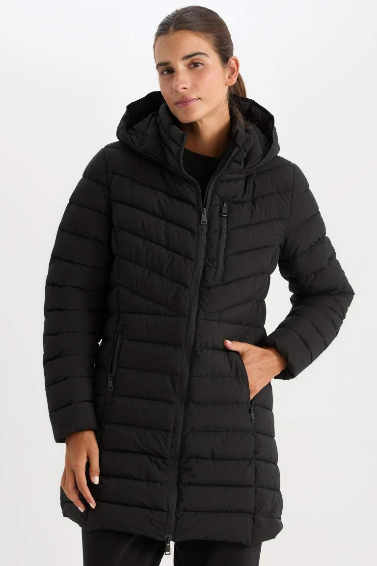 Water Repellent Regular Fit Coat