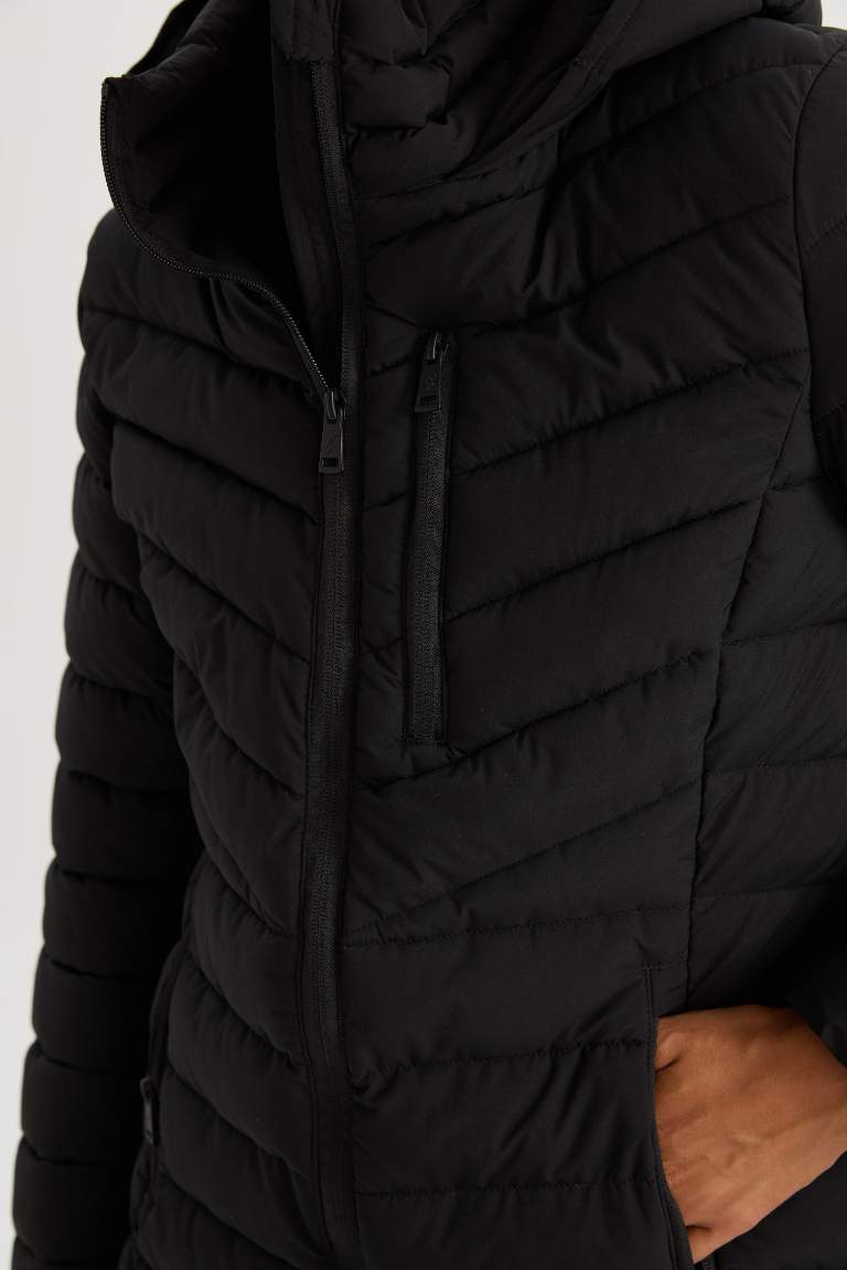 Water Repellent Regular Fit Coat