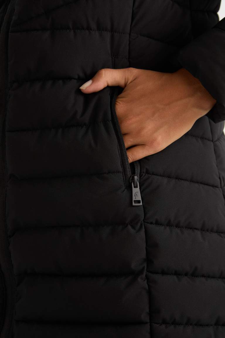 Water Repellent Regular Fit Coat