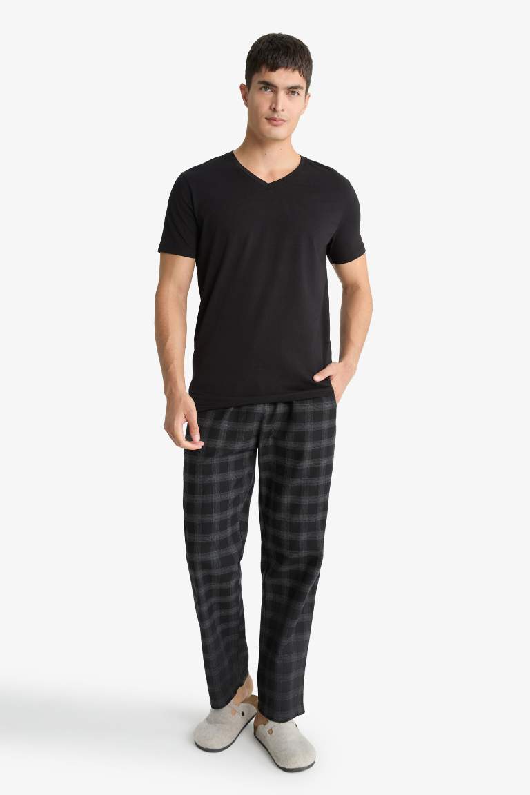 Regular Fit Cepli Uzun Boy Flanel Alt