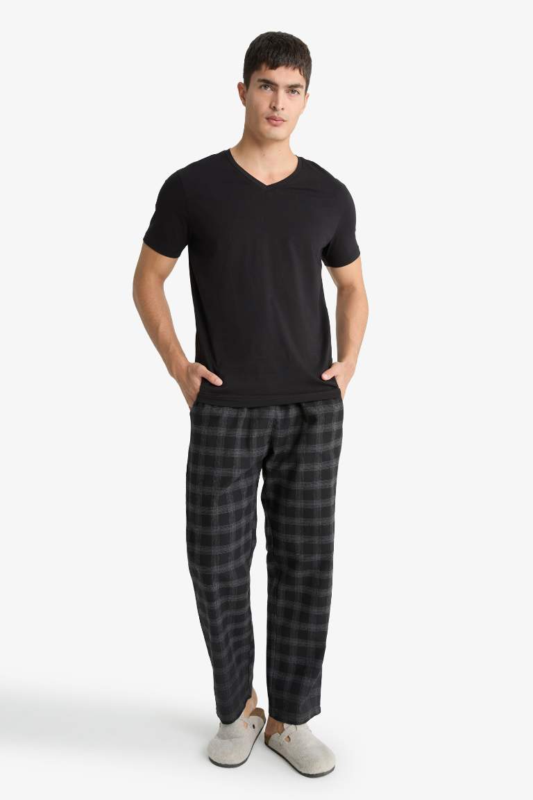 Regular Fit Cepli Uzun Boy Flanel Alt