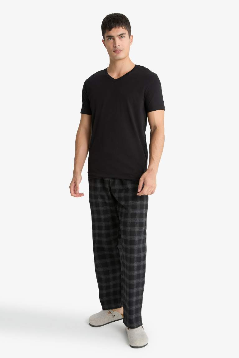 Regular Fit Cepli Uzun Boy Flanel Alt