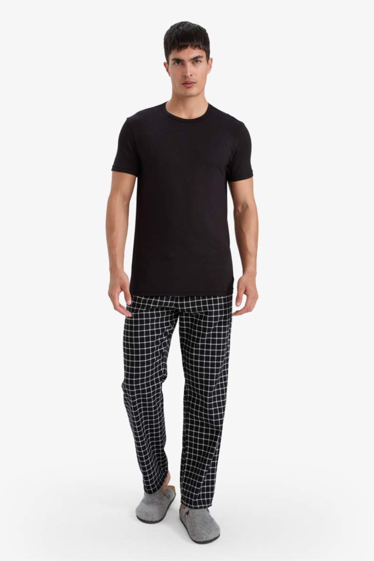 Regular Fit Cepli Uzun Boy Flanel Alt