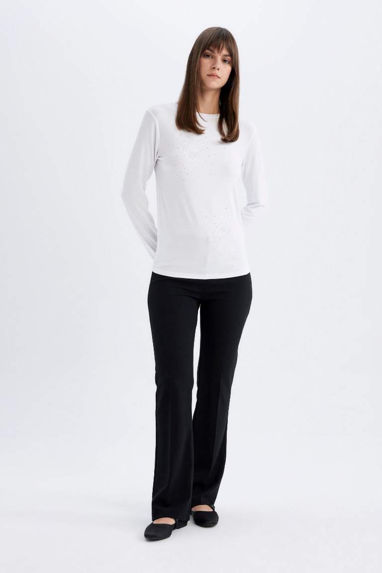 Half Turtleneck Long Sleeve T-Shirt Tunic