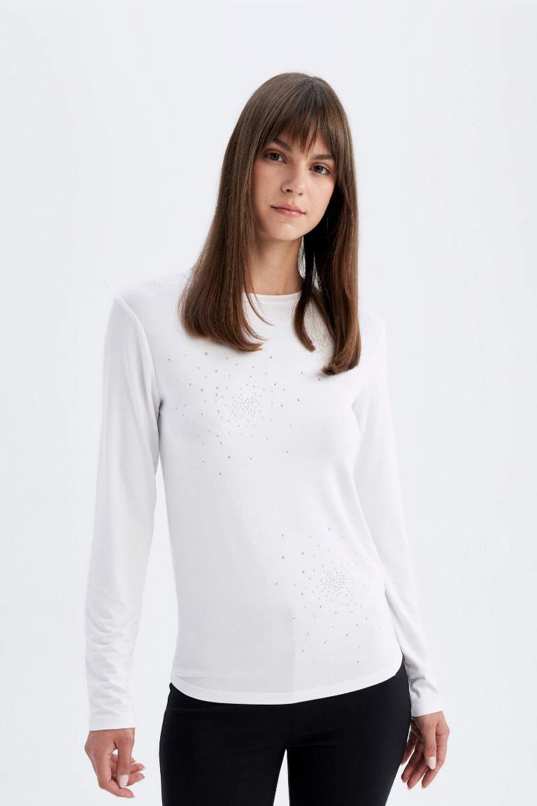 Half Turtleneck Long Sleeve T-Shirt Tunic