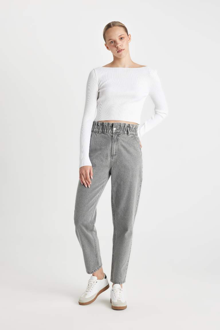 Paperbag Fit Jean Trousers