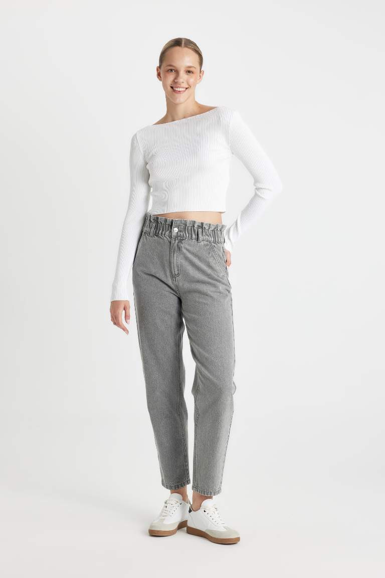 Paperbag Fit Jean Trousers