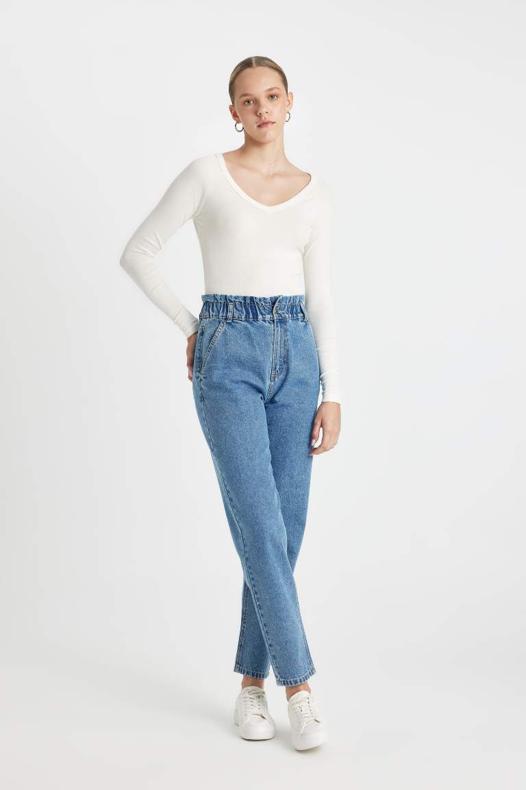 Paperbag Fit Jean Trousers