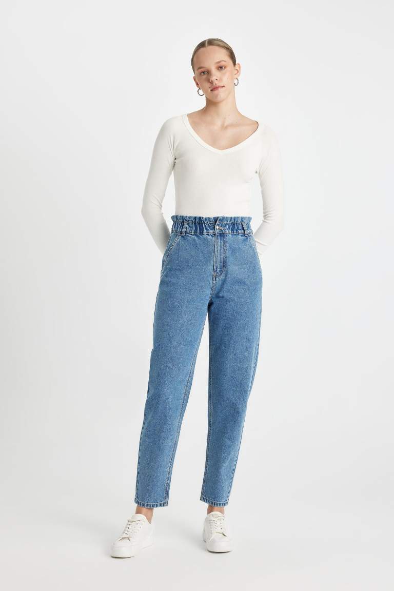 Paperbag Fit Jean Trousers