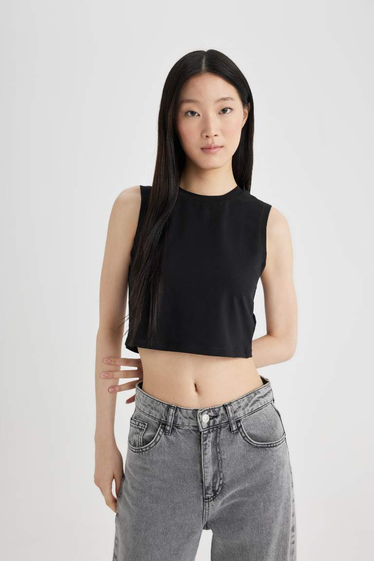 Crew Neck Crop Top