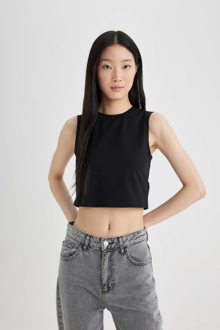 Crew Neck Crop Top