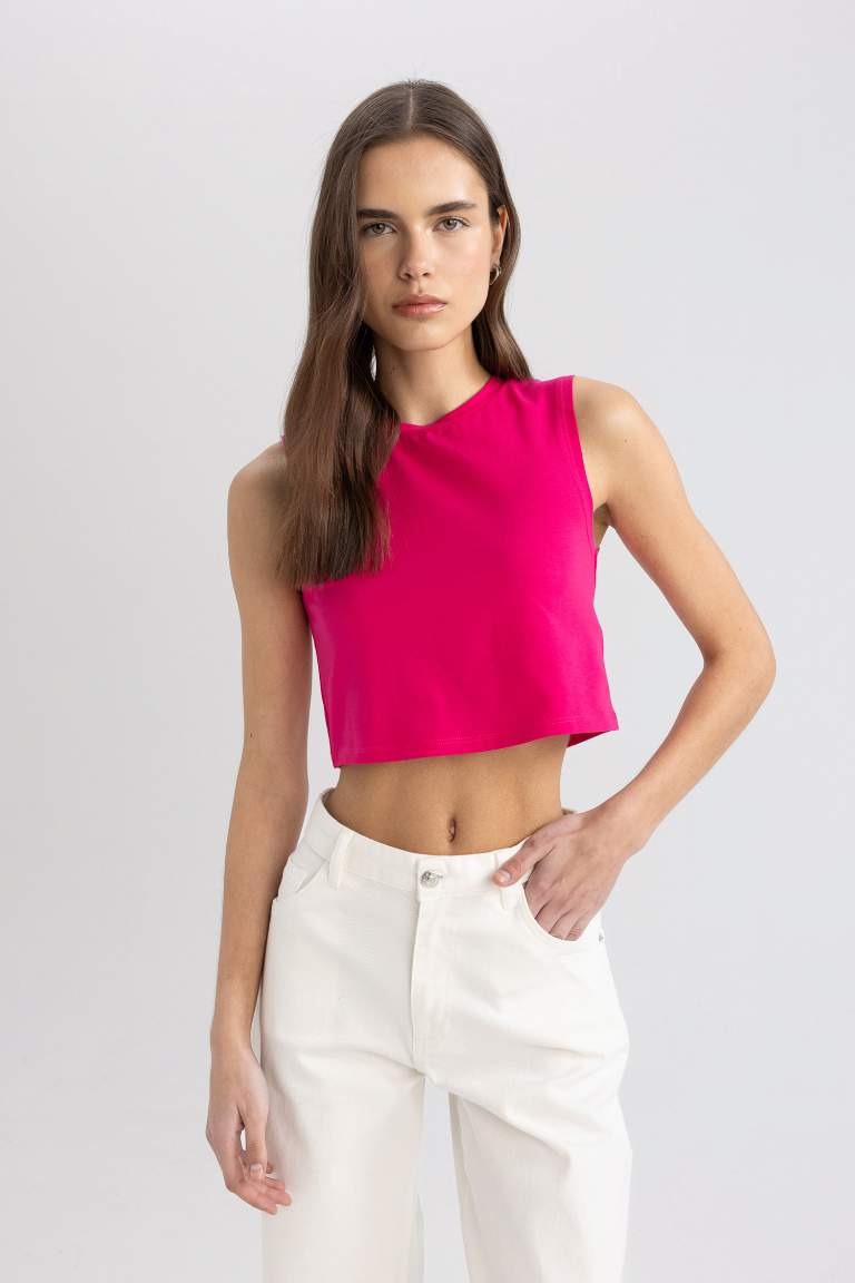 Crew Neck Crop Top