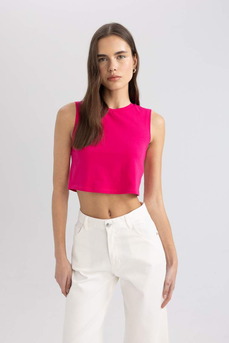 Crew Neck Crop Top