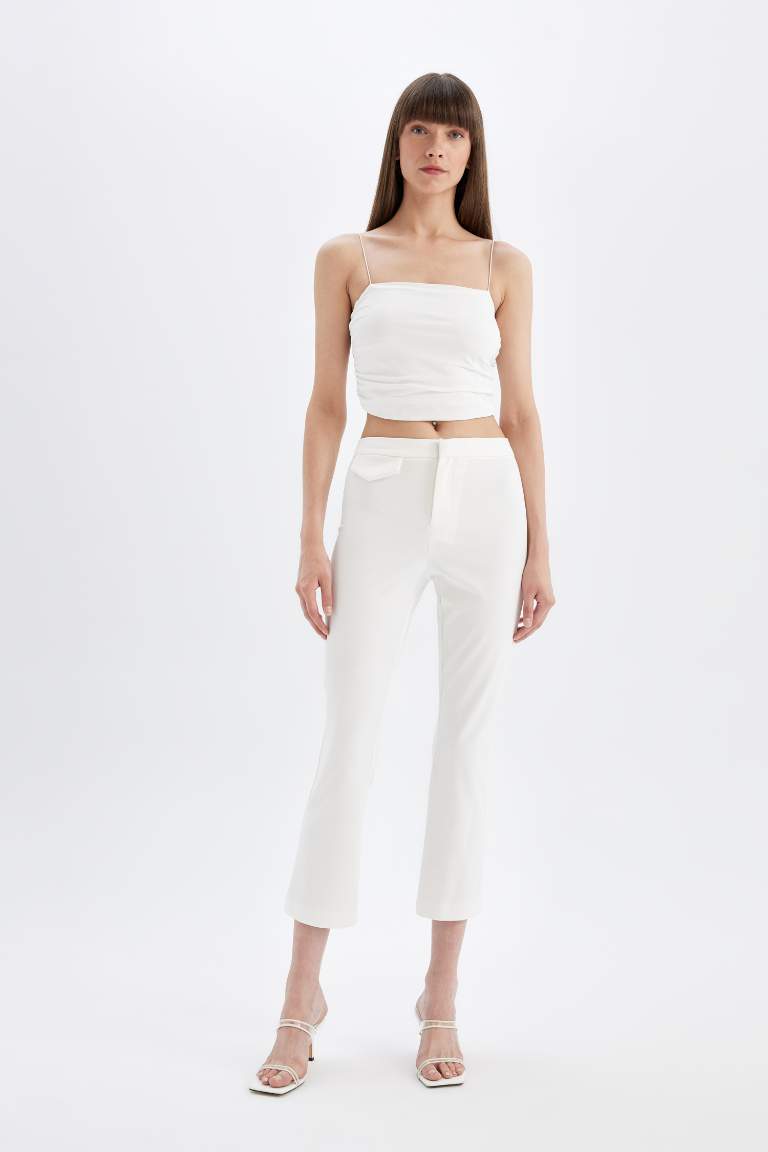 Slim Fit Strapless Crop Top