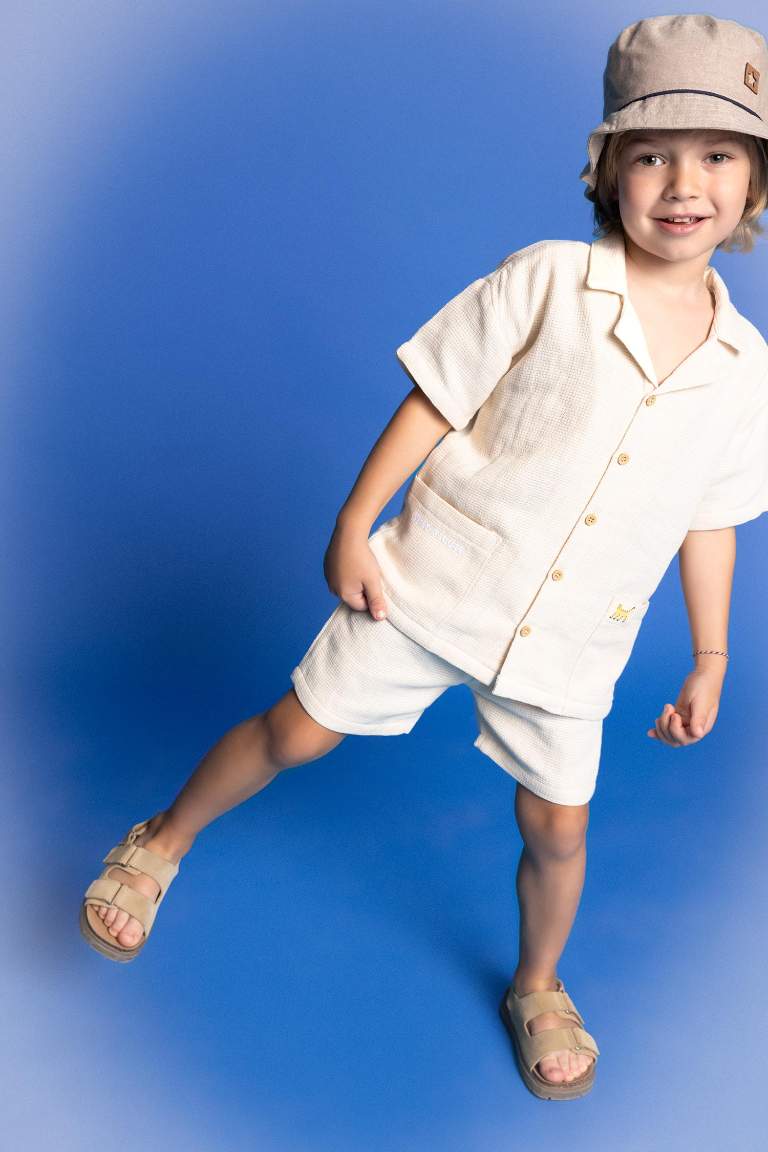 Baby Boy Waffle Short Sleeve 2 Piece Set