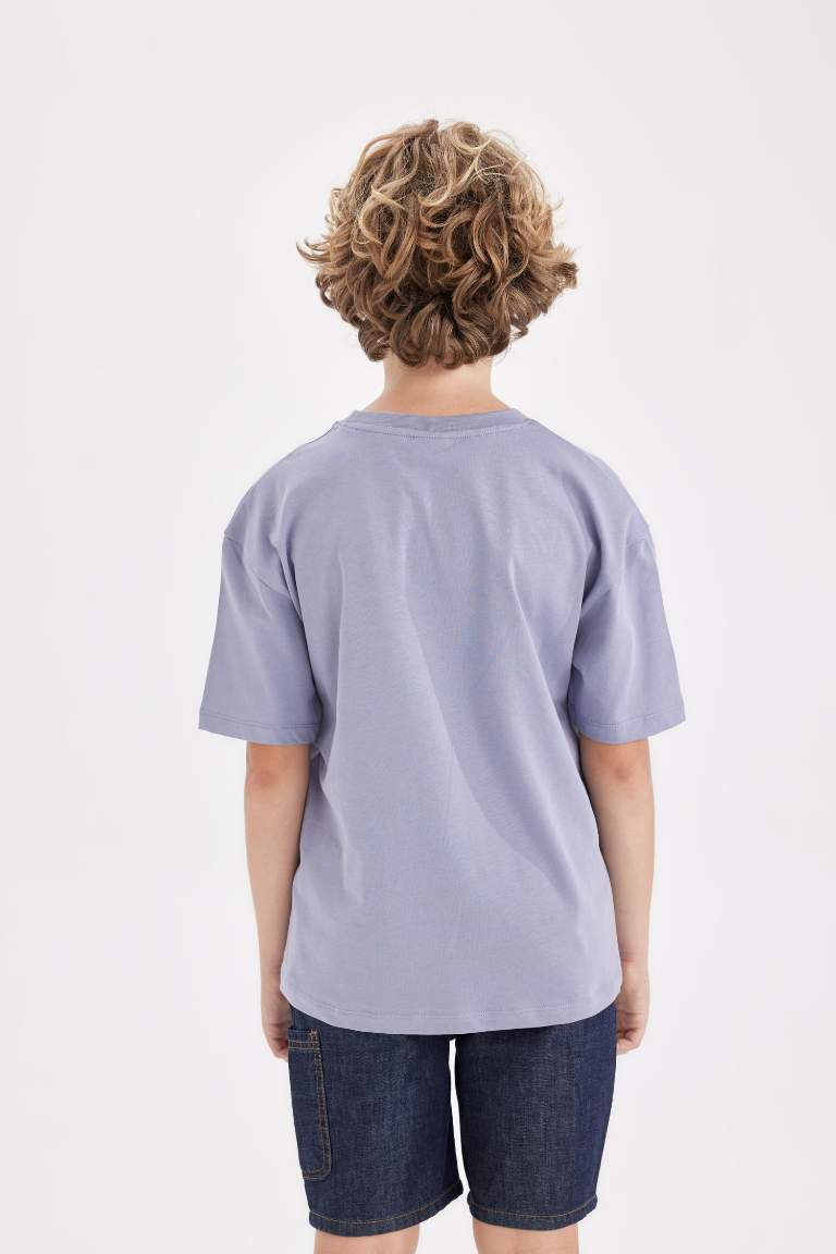 Boy Oversize Fit Crew Neck Printed T-Shirt