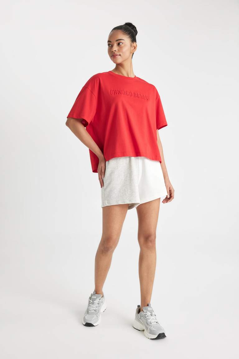 DeFactoFit Thin Sweatshirt Fabric Short Leg Shorts