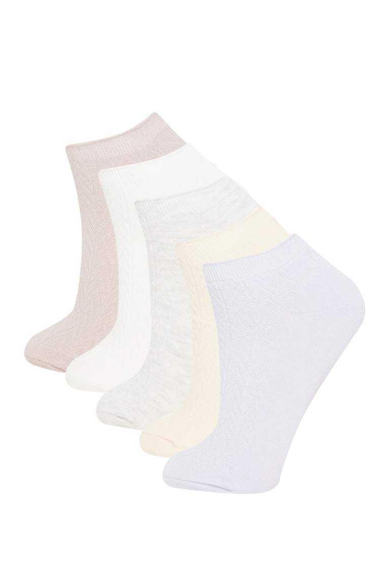 Lot de 5 paires de Chaussettes Courtes en Coton pour Femme