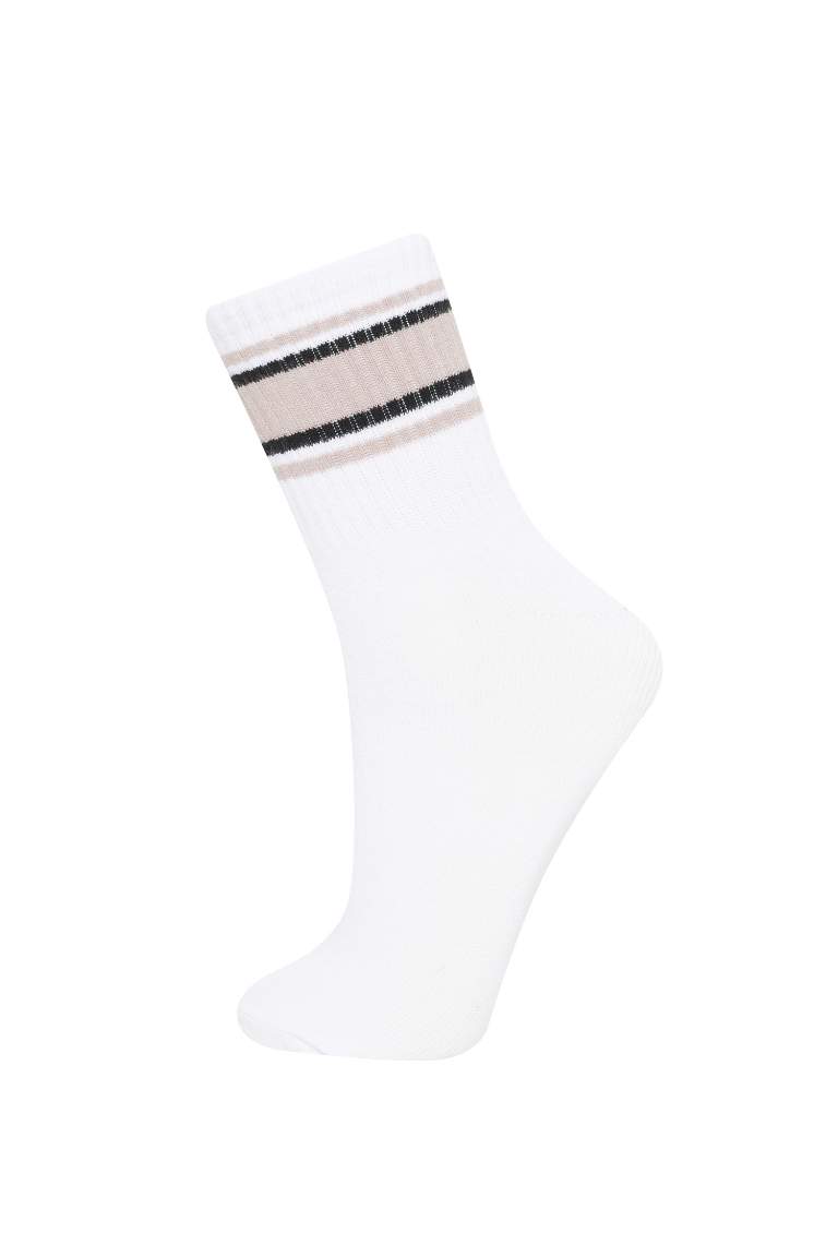 Lot de 3 paires Chaussettes Longues Coton pour Femme