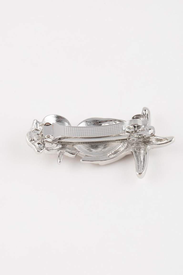 Woman Shell Detailed Silver Buckle