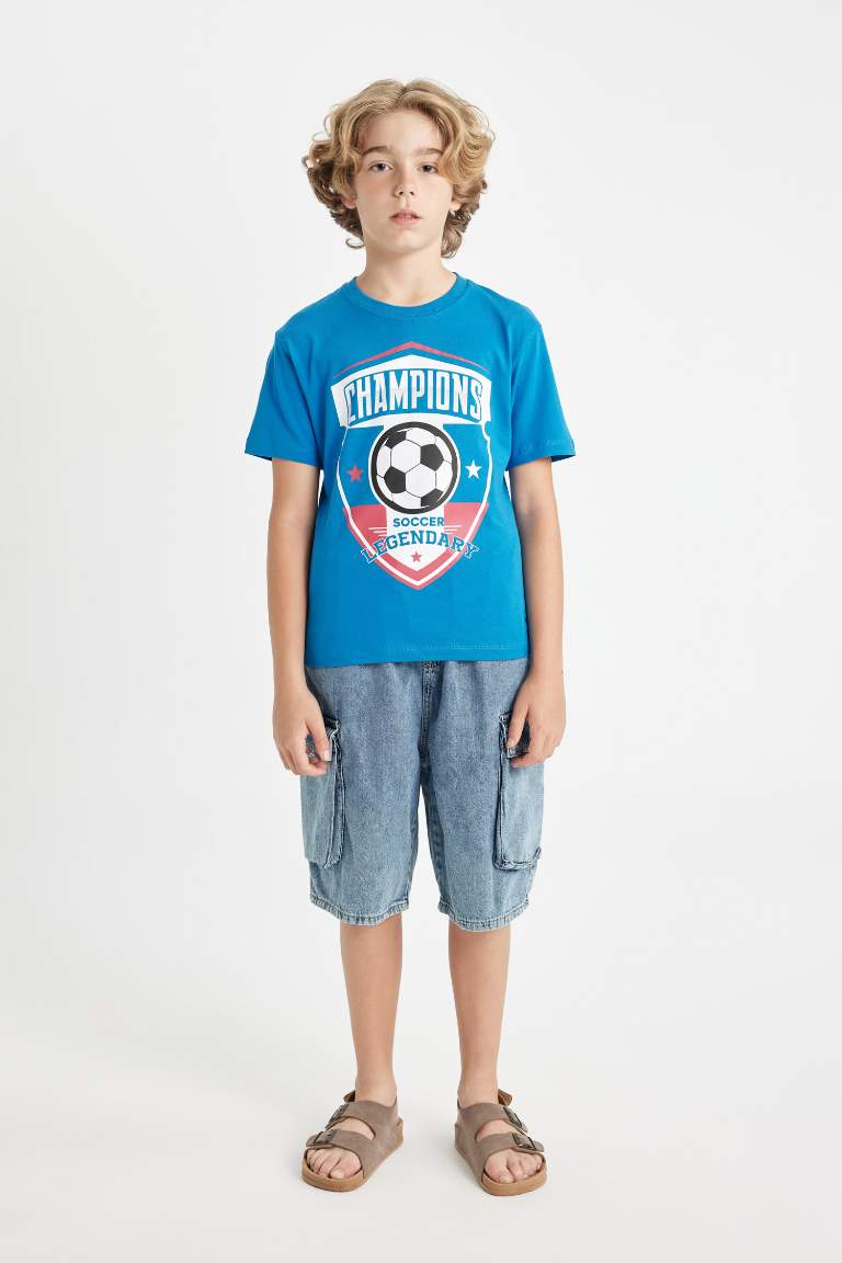 Boy Crew Neck Printed Short Sleeve T-Shirt