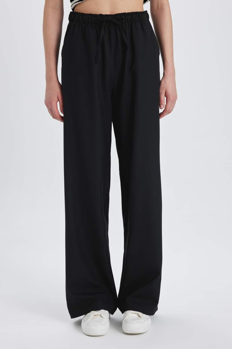 Wide Leg High Waist Standard Trousers