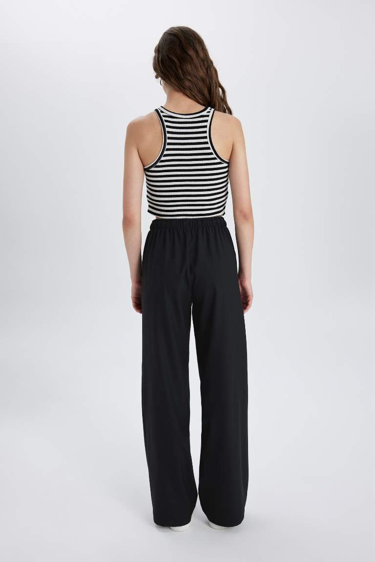 Wide Leg High Waist Standard Trousers