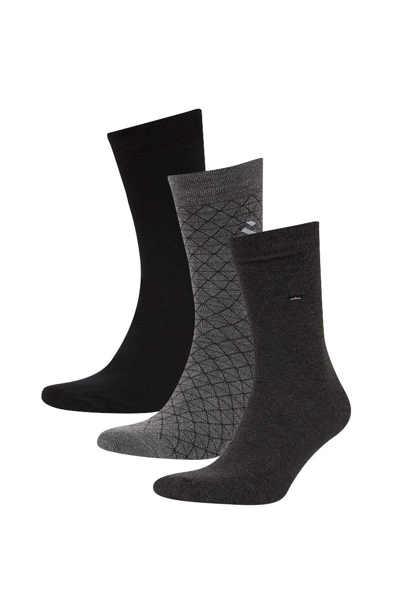 Lot de 3 paires de chaussettes longues en bambou sans couture pour homme