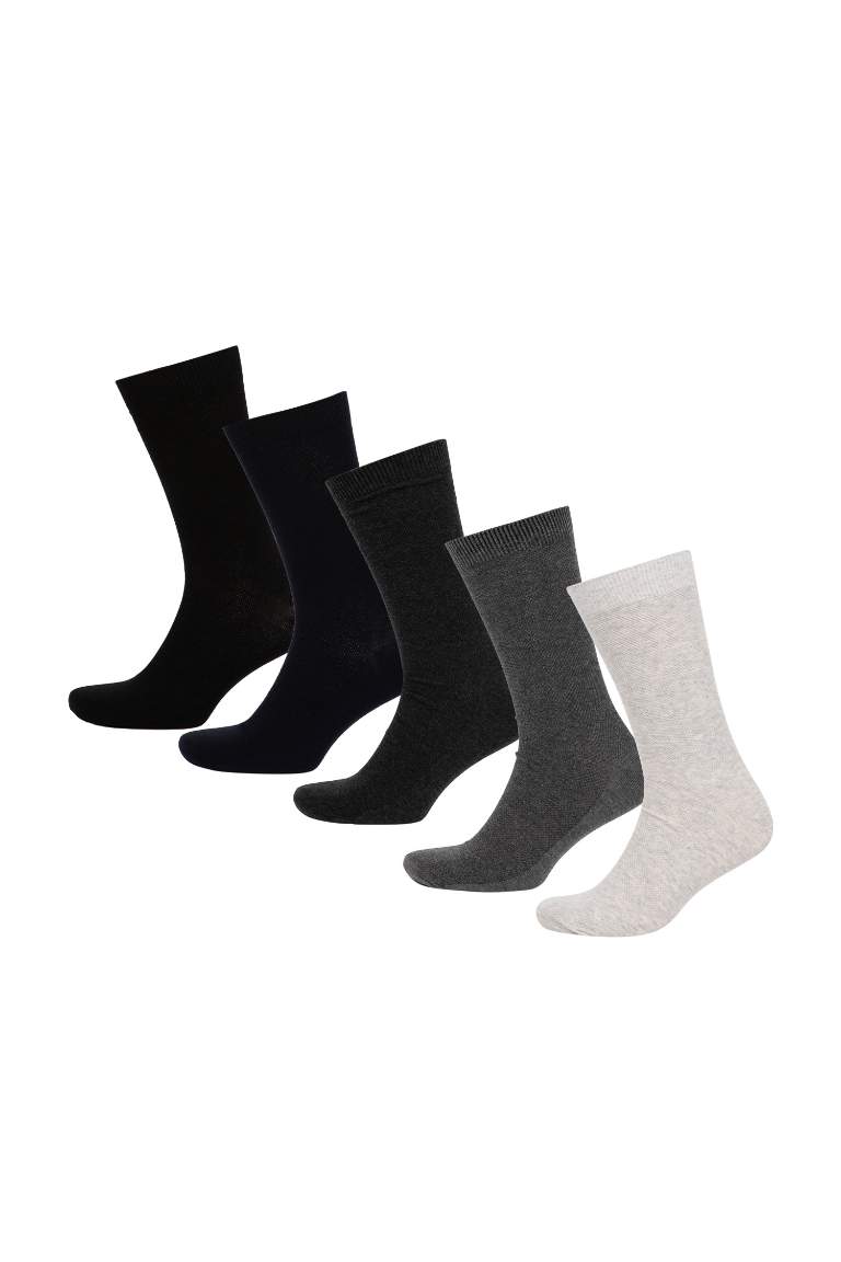 Lot de 5 paires de chaussettes longues en coton pour homme