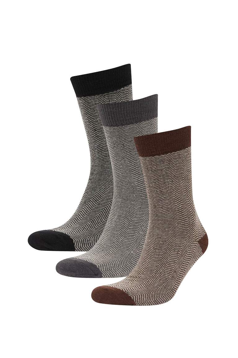 Lot de 3 paires de chaussettes longues en coton pour homme