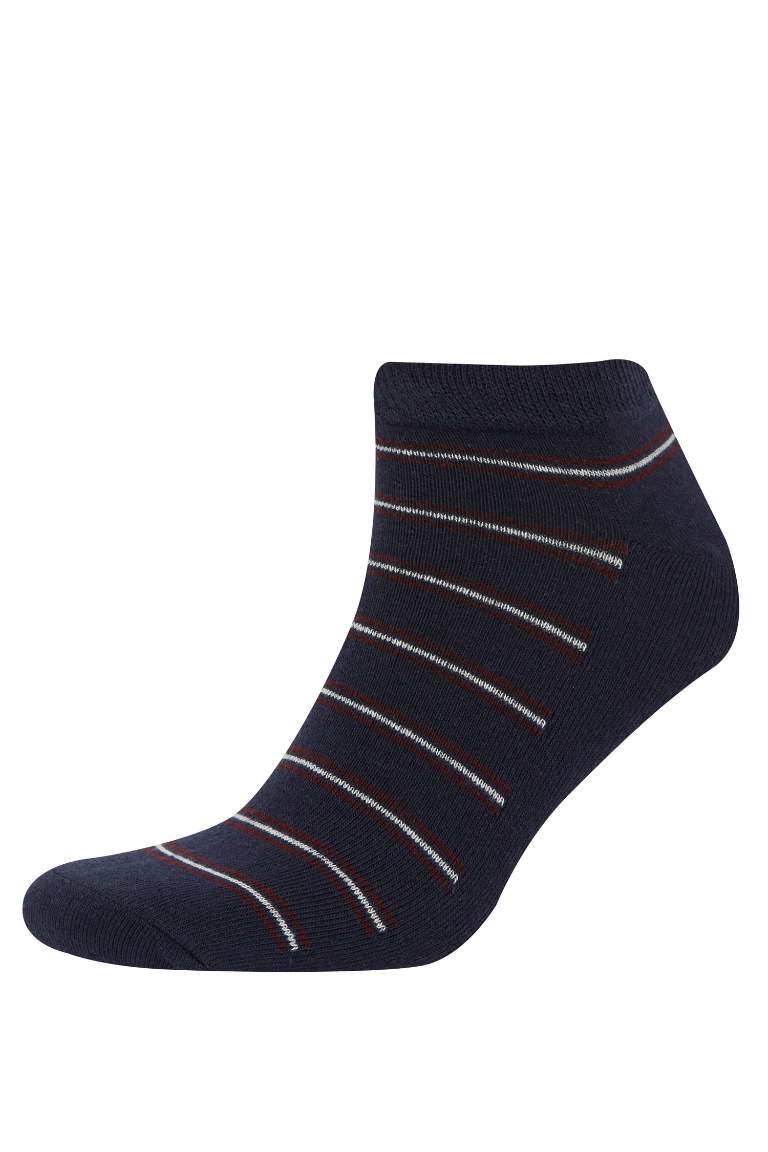 Lot de 5 paires de chaussettes courtes en coton rayées pour Homme