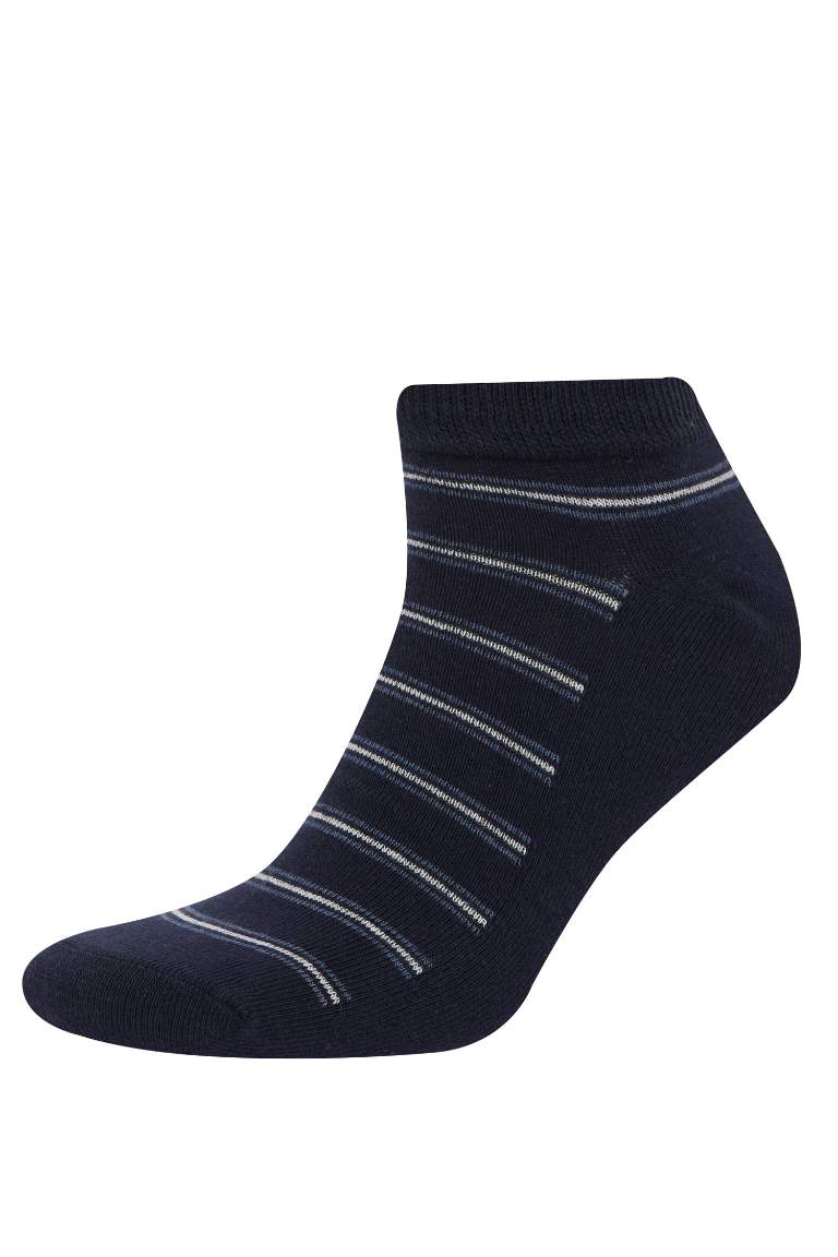 Lot de 5 paires de chaussettes courtes en coton rayées pour Homme