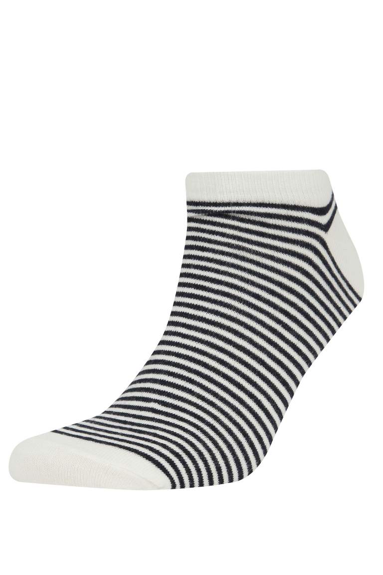 Lot de 7 paires de chaussettes courtes en coton rayées pour Homme