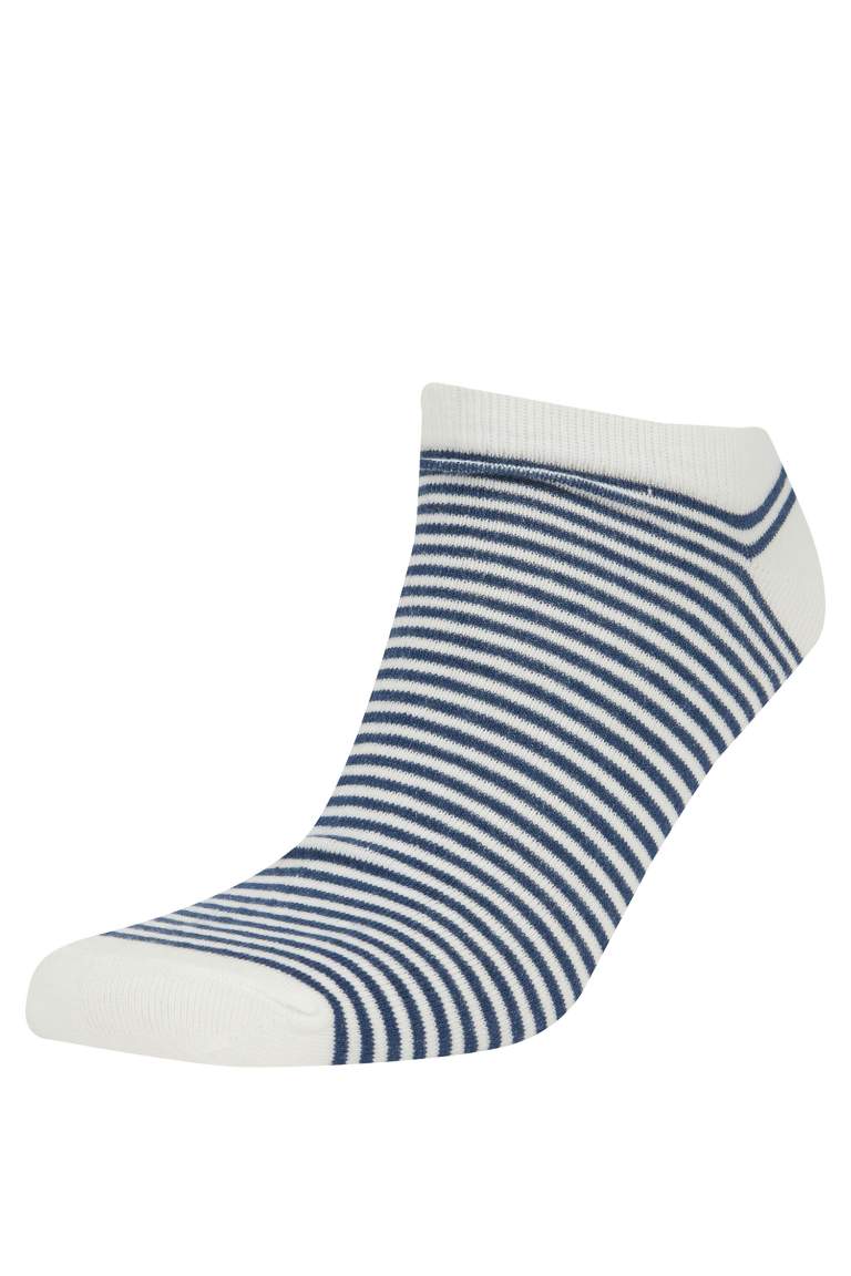 Lot de 7 paires de chaussettes courtes en coton rayées pour Homme