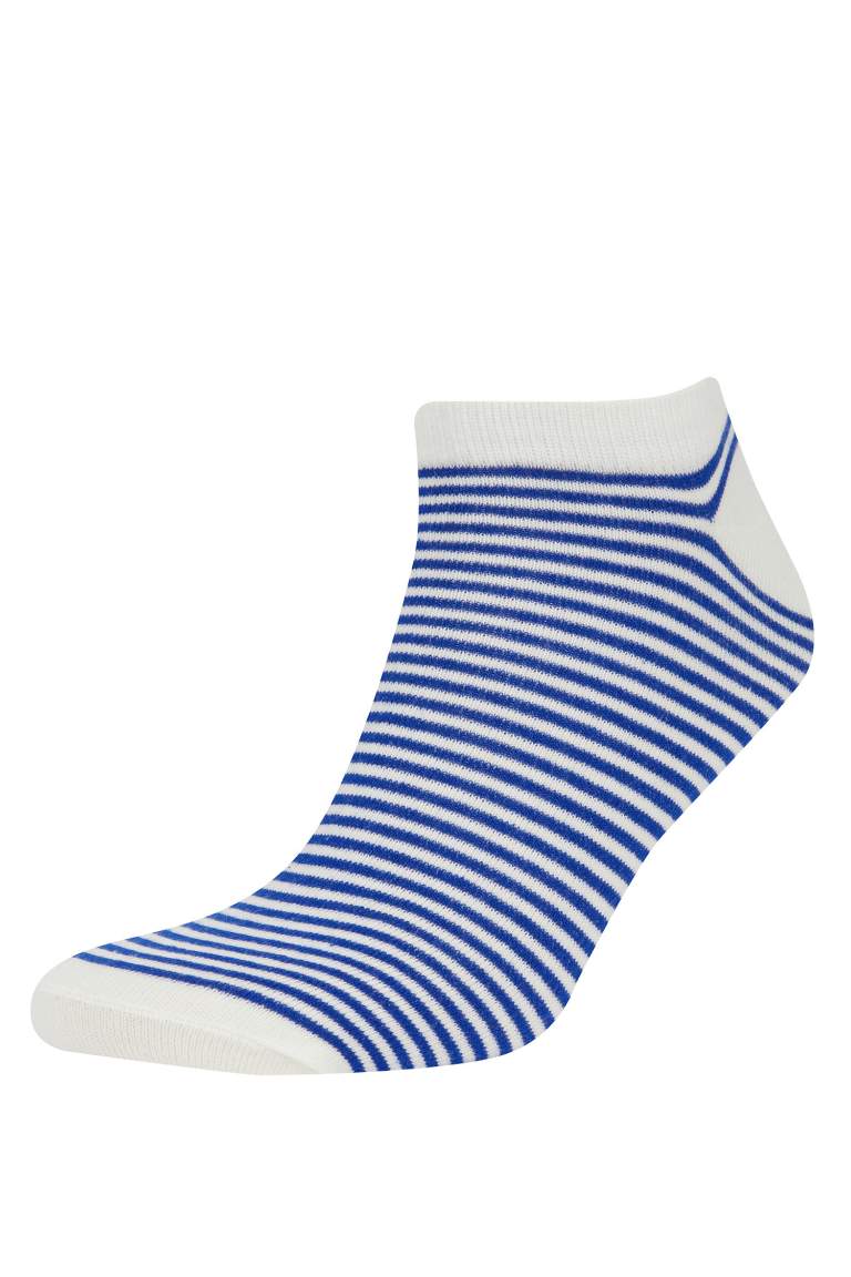 Lot de 7 paires de chaussettes courtes en coton rayées pour Homme