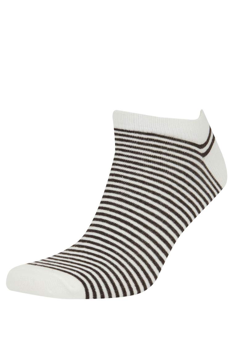 Lot de 7 paires de chaussettes courtes en coton rayées pour Homme