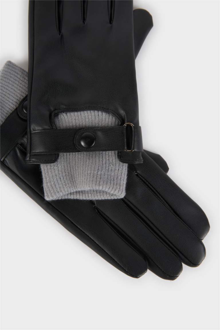 Kadın Suni Deri Eldiven