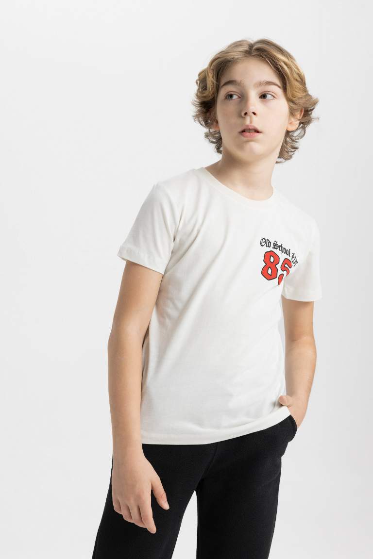 Boy Crew Neck Printed Short Sleeve T-Shirt